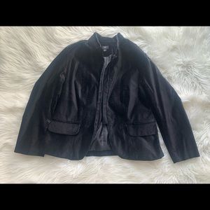 Mossimo - Black Faux Suede Jacket with Small Clasps to button up Sz18W